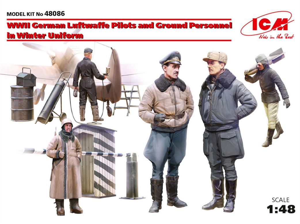 ICM 1/48 48086 WWII German Luftwaffe Pilots and Ground crews