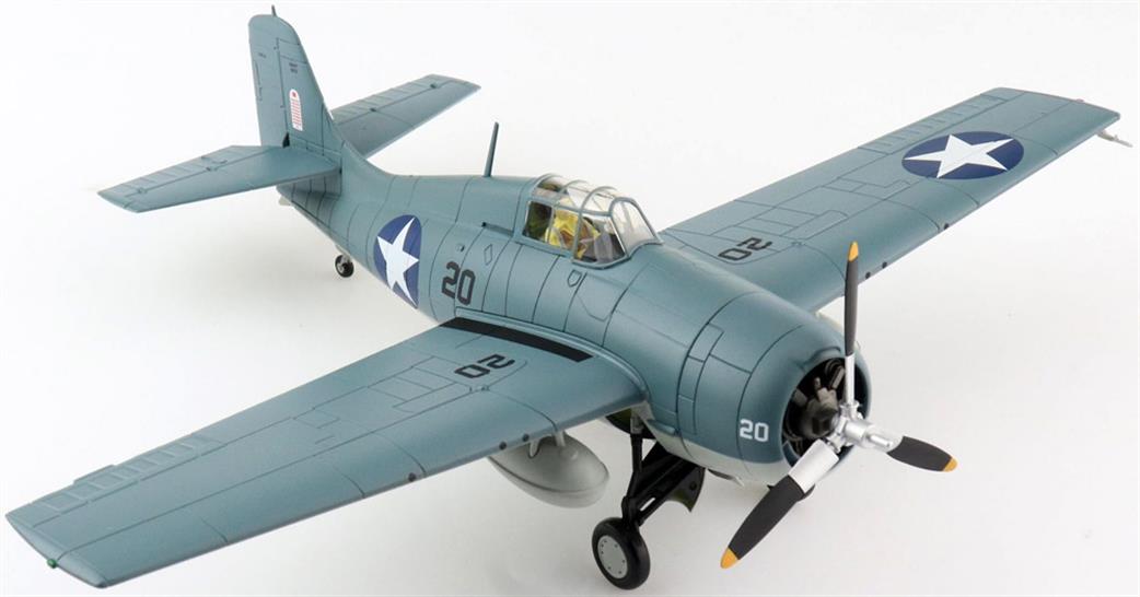 Hobby Master 1/48 HA8906 Grumman F4F-4 Wildcat flown by Machinist Donald Runyon, VF-6, USS Enterprise, 1942