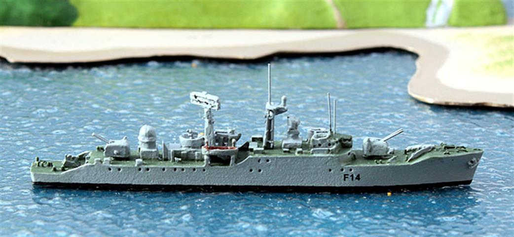 Albatros 1/1250 Alk343 HMS Leopard F14 waterline model of air defence frigate 1958