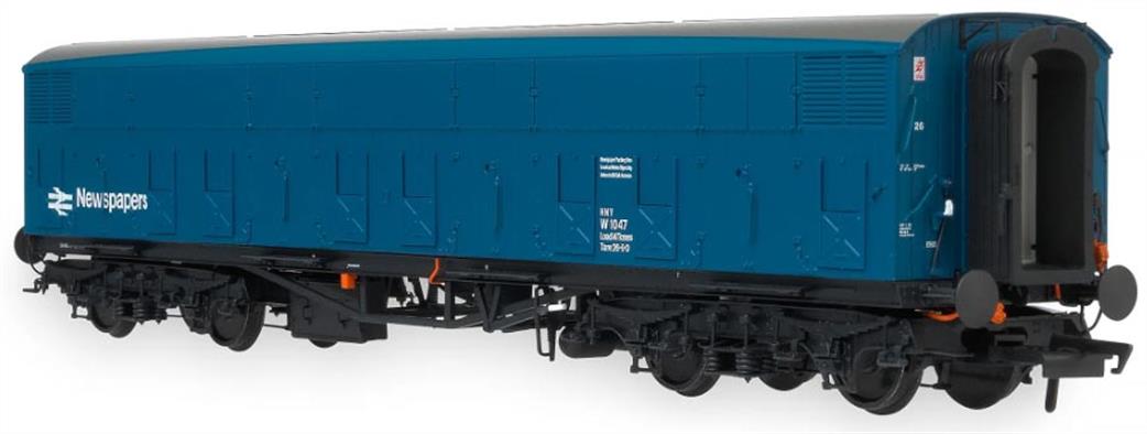 Accurascale OO ACC2422 BR NNV Newspapers Sorting Van W1047 ex-GWR Siphon G Diagarm O.62 Rail Blue Newspapers