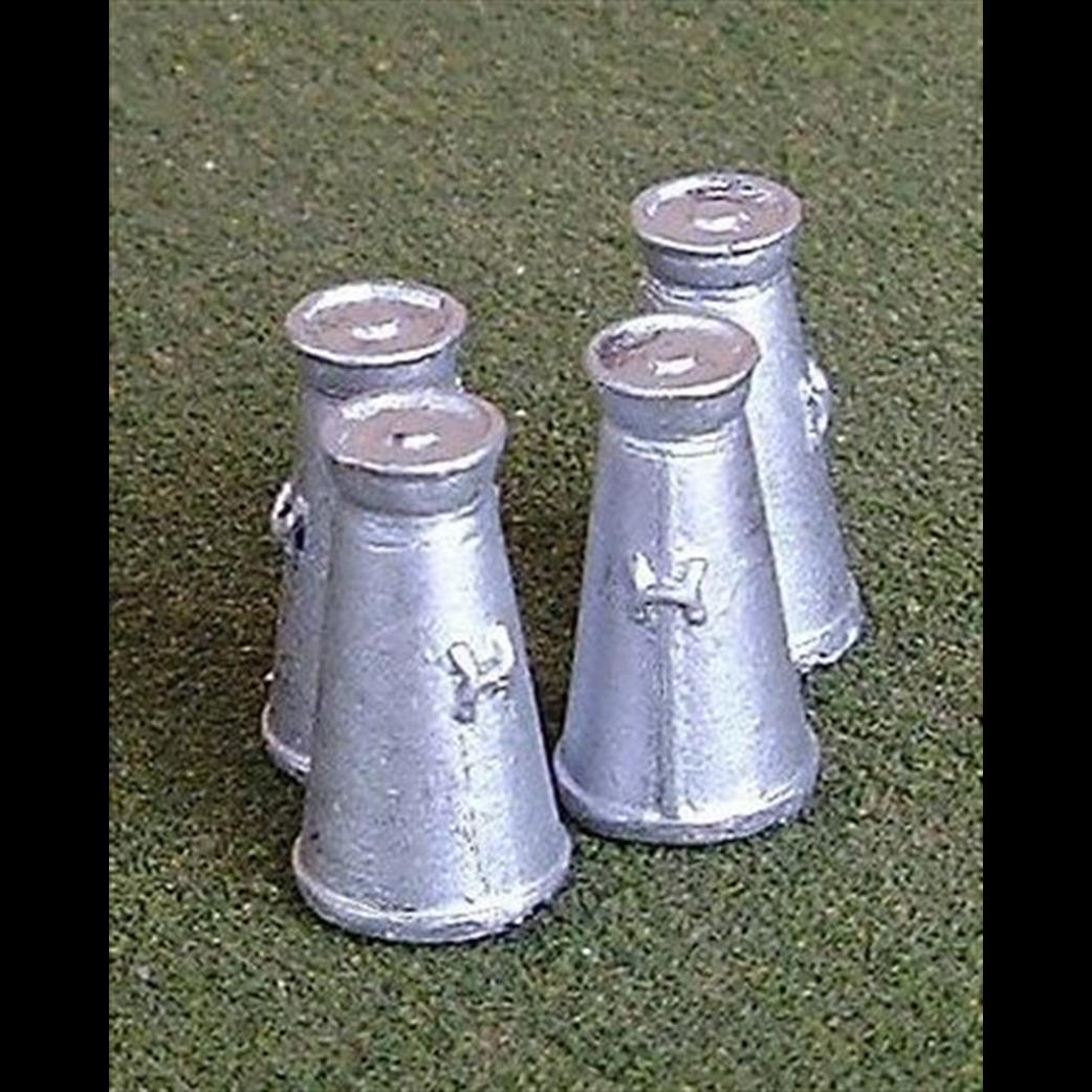 Unit Models O Gauge O-028P 4 Milk Churns Painted