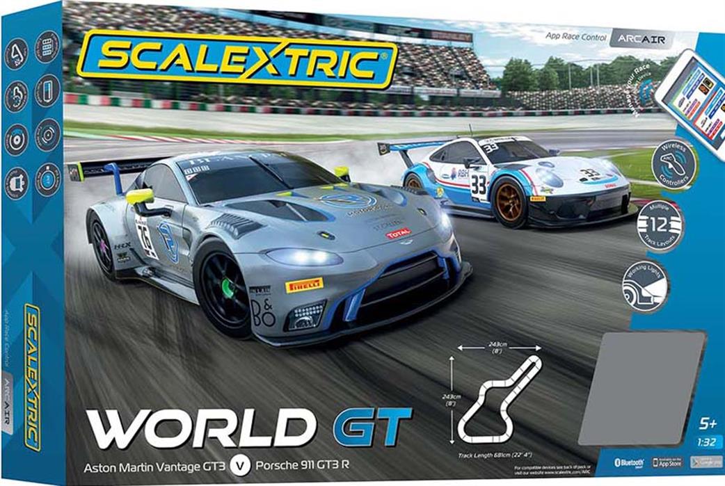 Scalextric 1/32 C1434M ARC Air World GT Slot Car Set