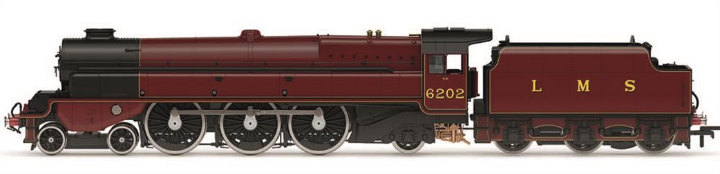 Hornby OO R30134TXS LMS 6202 The Turbomotive Stanier Princess Royal Class 4-6-2 Pacific LMS Maroon DCC Fitted