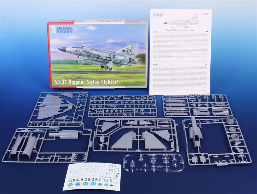 Special Hobby 1/72 72378 AJ-37 Viggen Swedish Fighter Plastic KIt