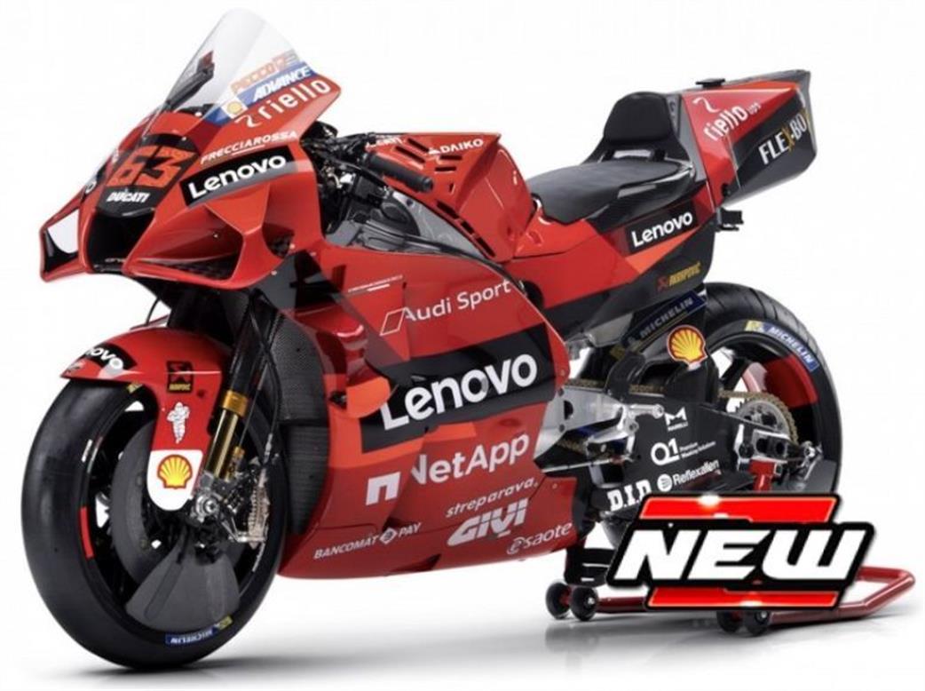 Maisto 1/18 M36374B Ducati Desmosedici GP21 Ducati Lenovo Team #63 Francesco Bagnaia 2021