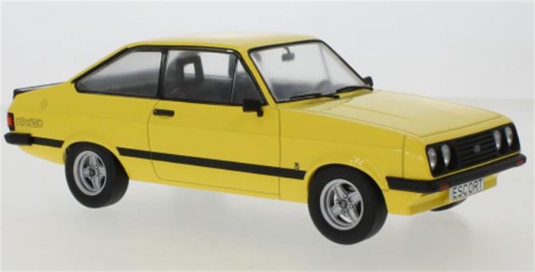 Model Car Group 1/18 18247 Ford Escort Mk II RS2000 Yellow 1976 Model