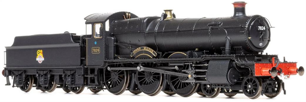 Accurascale OO ACC2510-7824 BR 7824 Ilford Manor Collett Manor Class 4-6-0 BR Plain Black Large Early Emblem