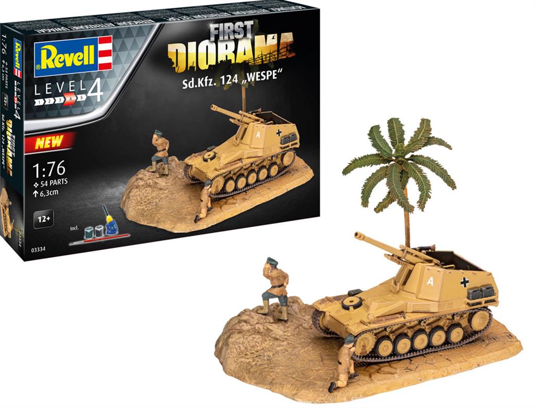 Revell 1/76 03334 First Diorama Set - Sd.Kfz. 124 Wespe Kit