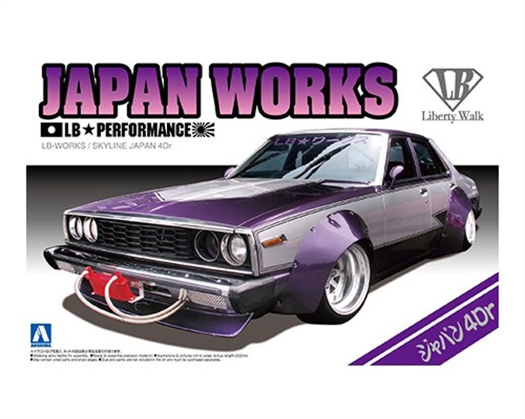 Aoshima 1/24 00980 LB Japan Works Nissan Skyline 4 Door Car Kit