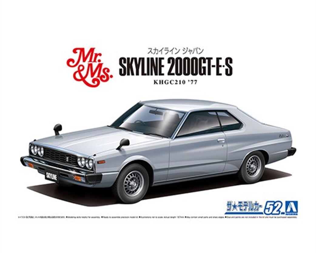 Aoshima 1/24 05837 Nissan KHGC210 Skyline HT2000GT-ES '77 Kit