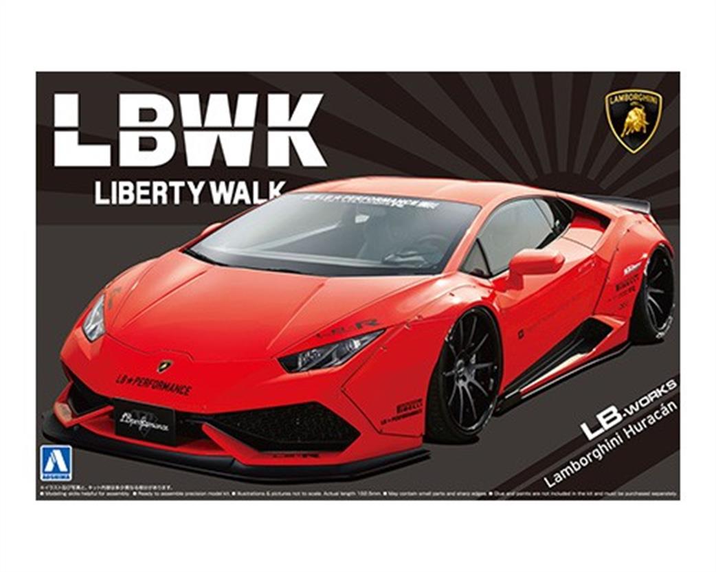 Aoshima 1/24 05988 LB Works Lamborghini Huracan Version 1 Supercar Kit