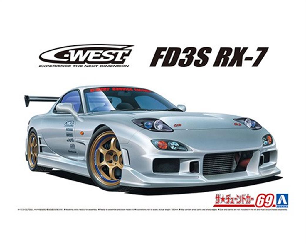 Aoshima 1/24 06302 C-West Mazda FD3S RX-7 '99 Car Kit