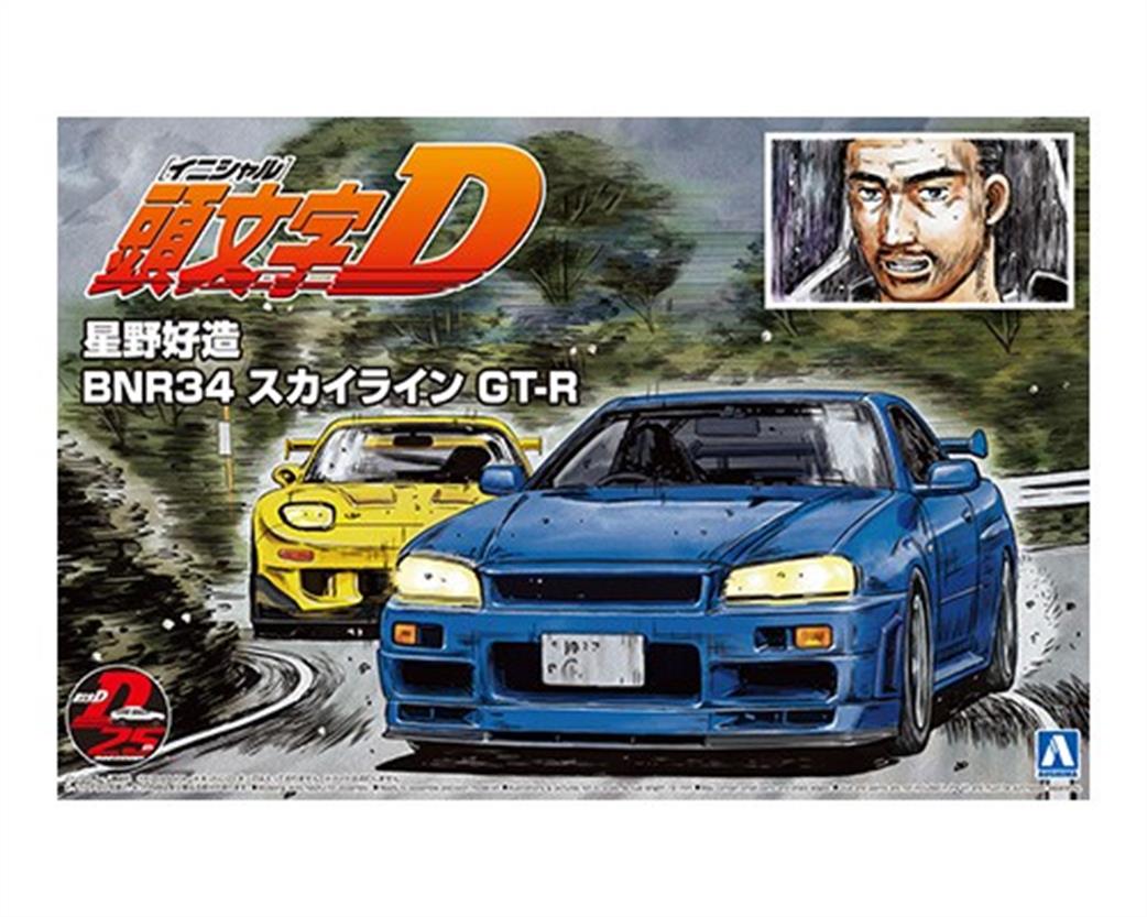 Aoshima 1/24 05733 Initial-D Hoshino Kozo BNR34 Skyline GT-R Car Kit