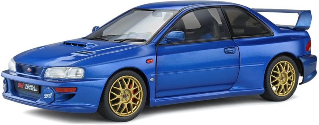 Solido 1/18 S1807401 Subaru Impreza 22b Sonic Blue 1998 Diecast Model