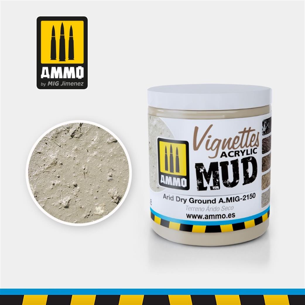 Ammo of Mig Jimenez  A.MIG-2150 Arid Dry Ground Texture Acrylic 100ml