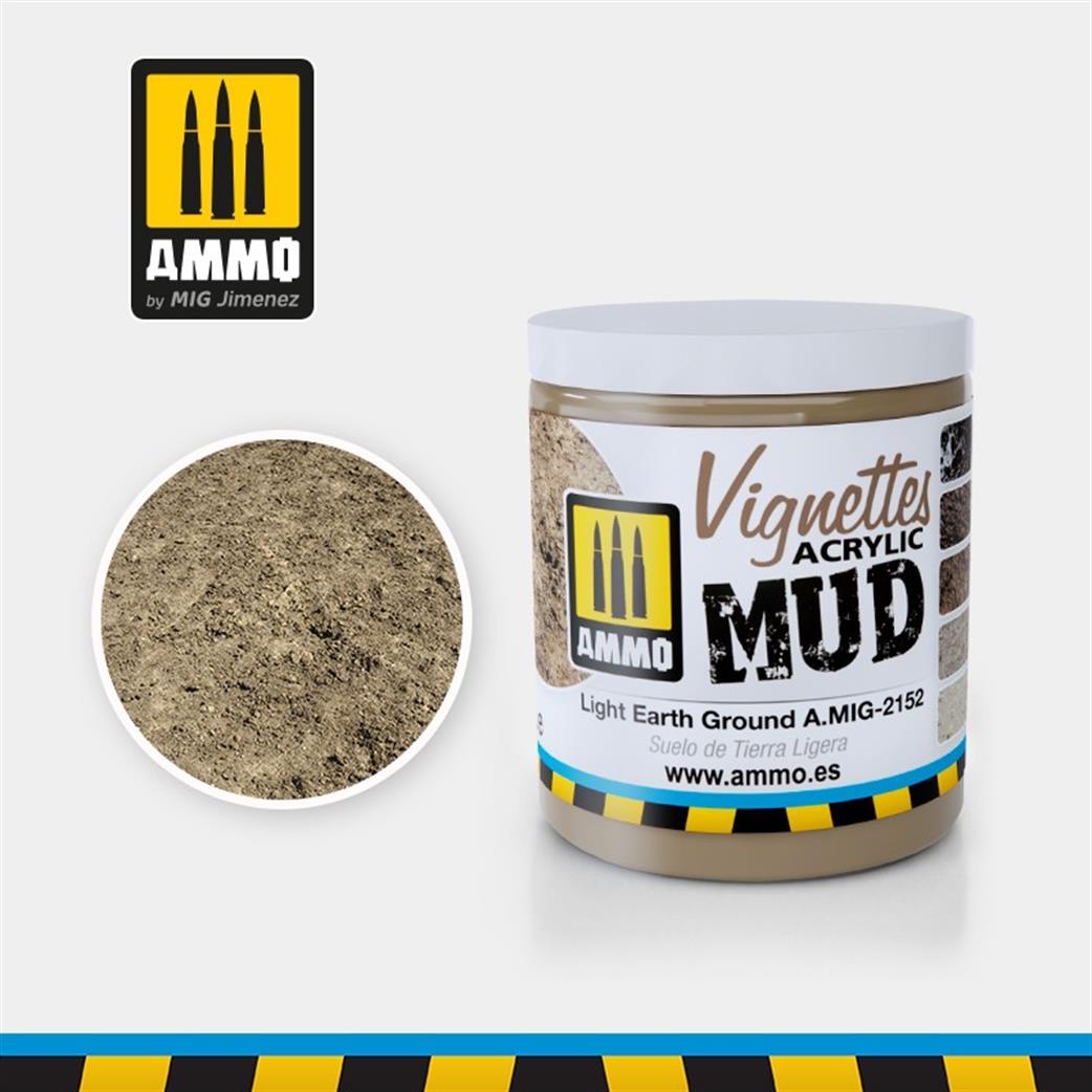 Ammo of Mig Jimenez  A.MIG-2152 Light Earth Ground Texture Acrylic 100ml