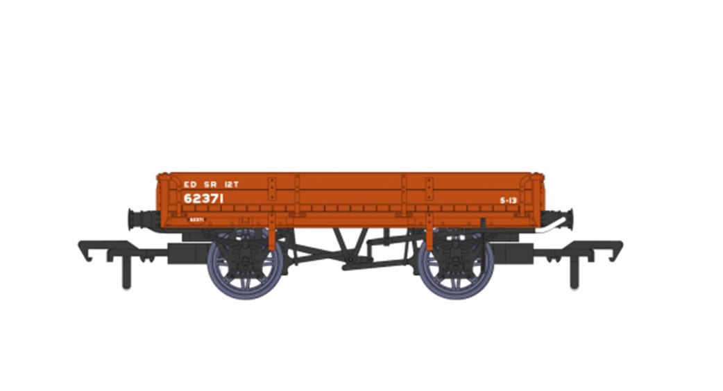 Rapido Trains OO 928006 SR 62371 SECR Dia.1744 2 Plank Open Ballast Wagon SR Engineers Red Oxide Small Lettering