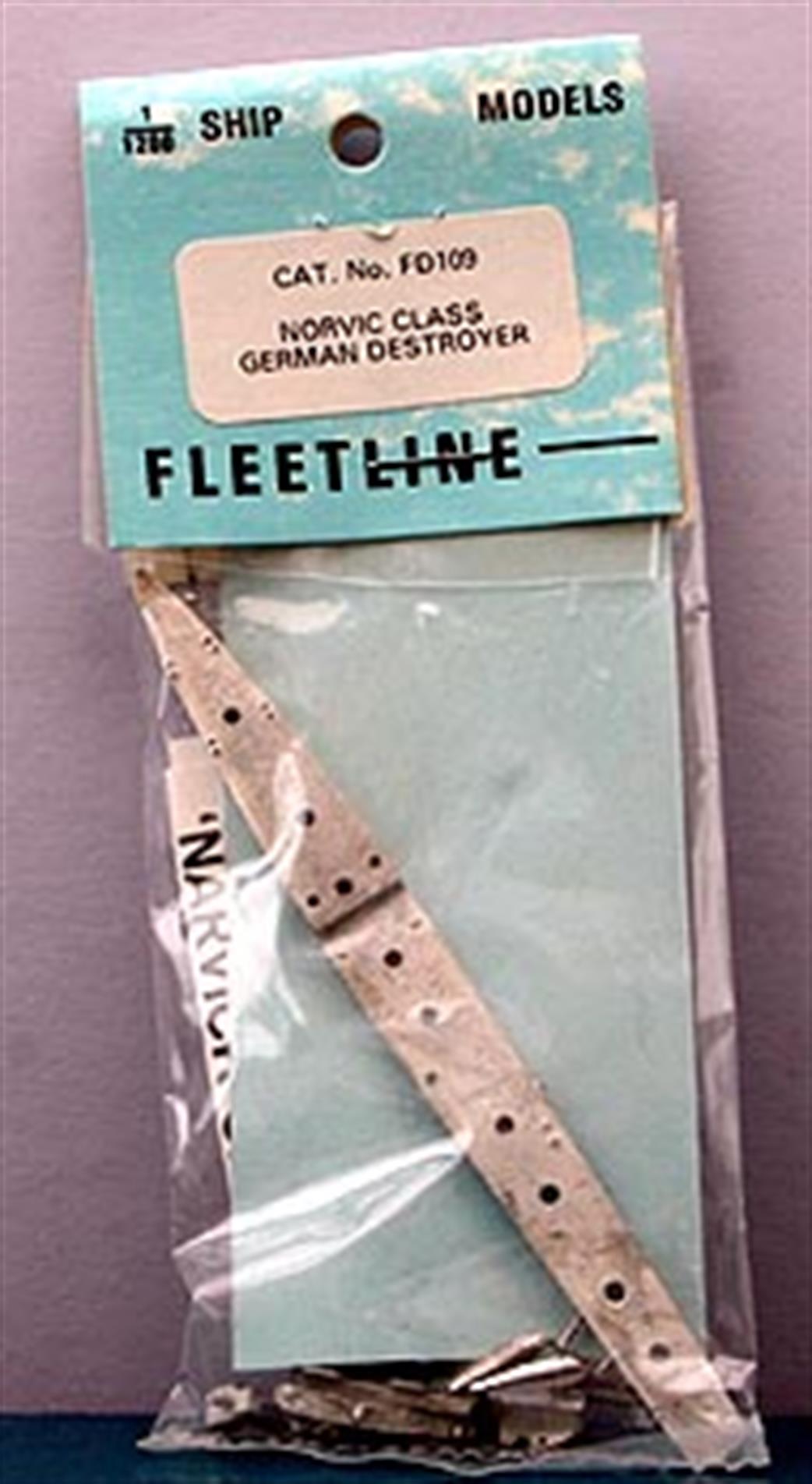 Fleetline 1/1200 FD109 kit Narvik-type German Destroyer of WW2 kit