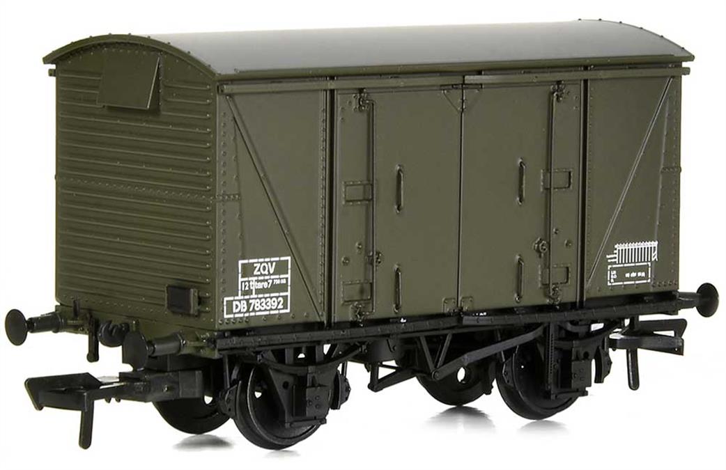 Bachmann OO 38-875 BR 12 Ton Vanwide Covered Box Van Departmental Olive Green