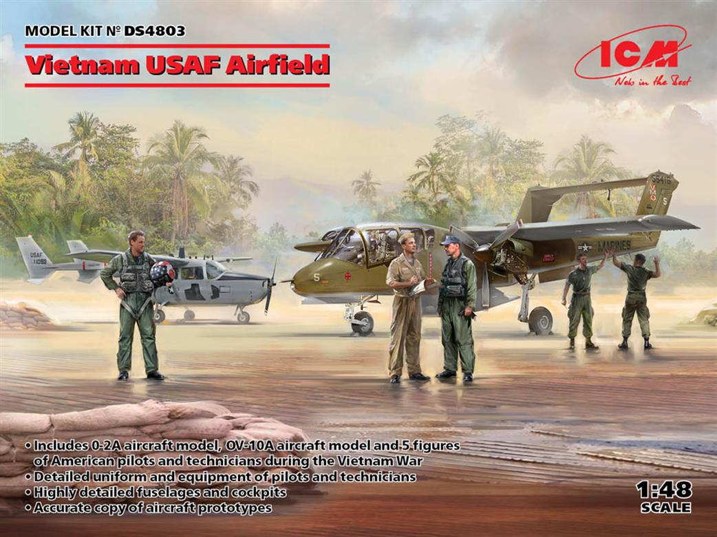 ICM 1/48 DS4803 Vietnam USAF Airfield Model Set