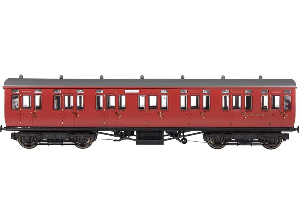 Dapol OO 4P-020-521 BR W7911W Composite Coach ex-GWR Mainline & City Toplight Suburban Stock BR Crimson Set 6