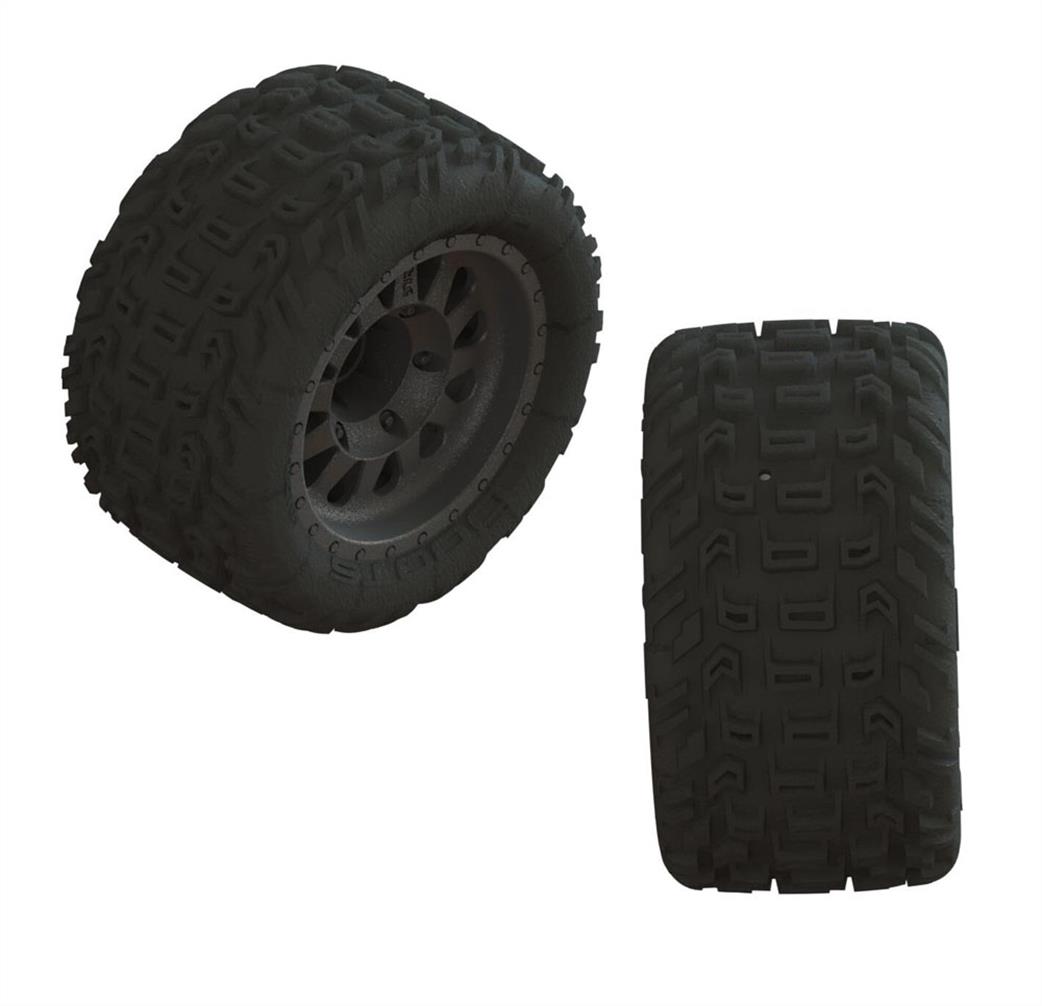 Arrma ARA550091 Dboots Katar MT Pre-mounted Tyre 14mm Hex