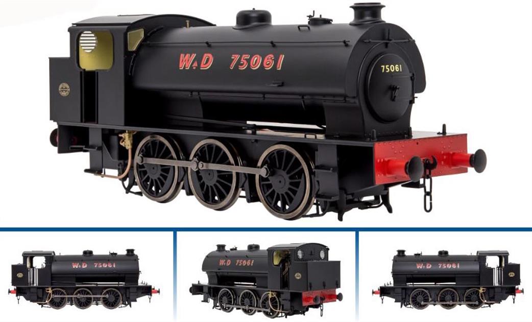 Dapol O Gauge 7S-094-005 WD 75061 Hunslet Austerity 0-6-0ST Shunting Engine WD Black