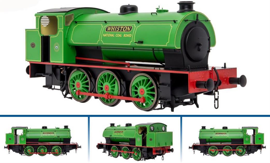 Dapol O Gauge 7S-094-007S NCB Whiston Hunslet Austerity 0-6-0ST Shunting Engine NCB Lined Green DCC Sound