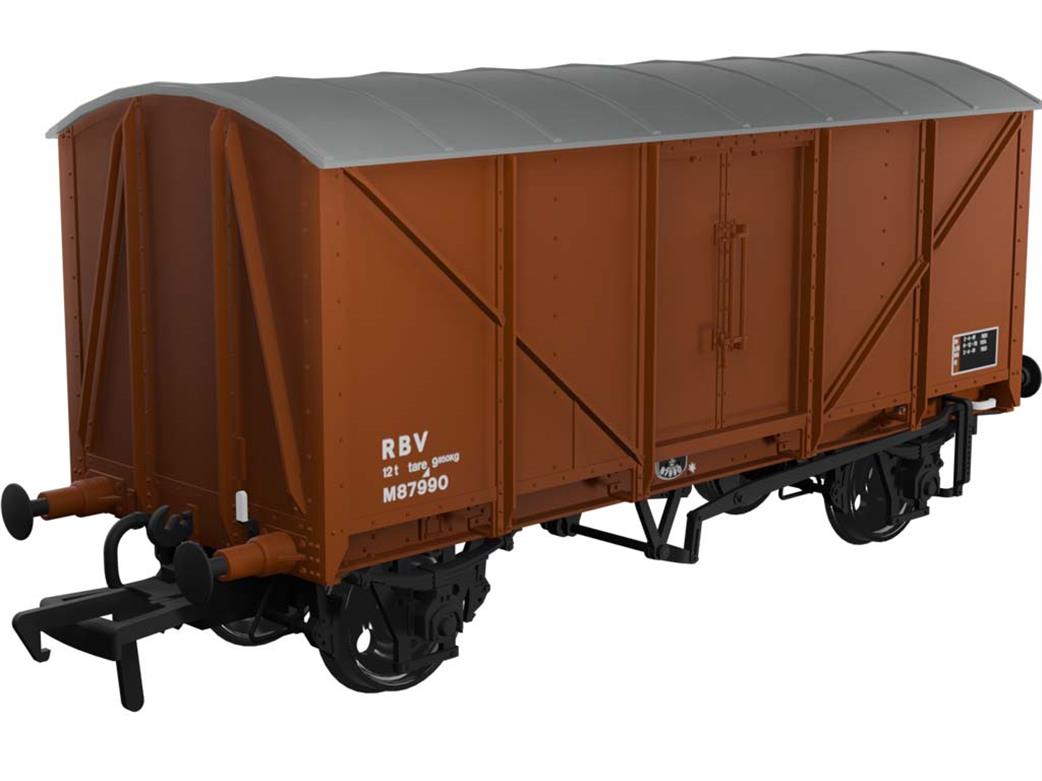 Rapido Trains OO 957011 BR M87990 Diagram 1/801 RBV Barrier Van ex-Express Fish Van Bauxite