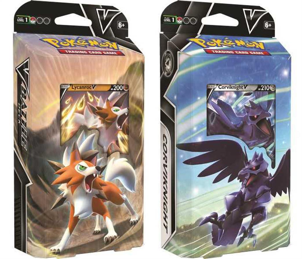 Nintendo  290-80932 Pokemon Lycanroc V or Corkiknight V Battle Deck