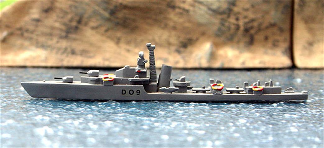 Fleetline 1/1200 FD1aDUN HMS Dunkirk, D 09, a later Battle-class destroyer 1950s