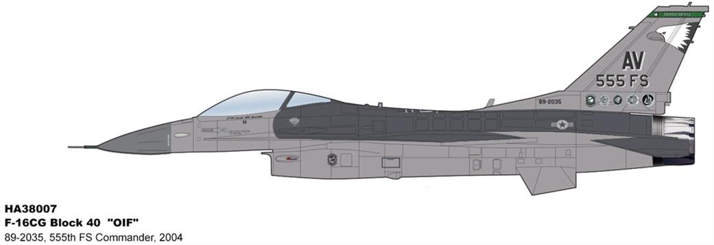 Hobby Master 1/72 HA38007 Lockheed F-16CG Block 40 OIF Fighting Falcon Model