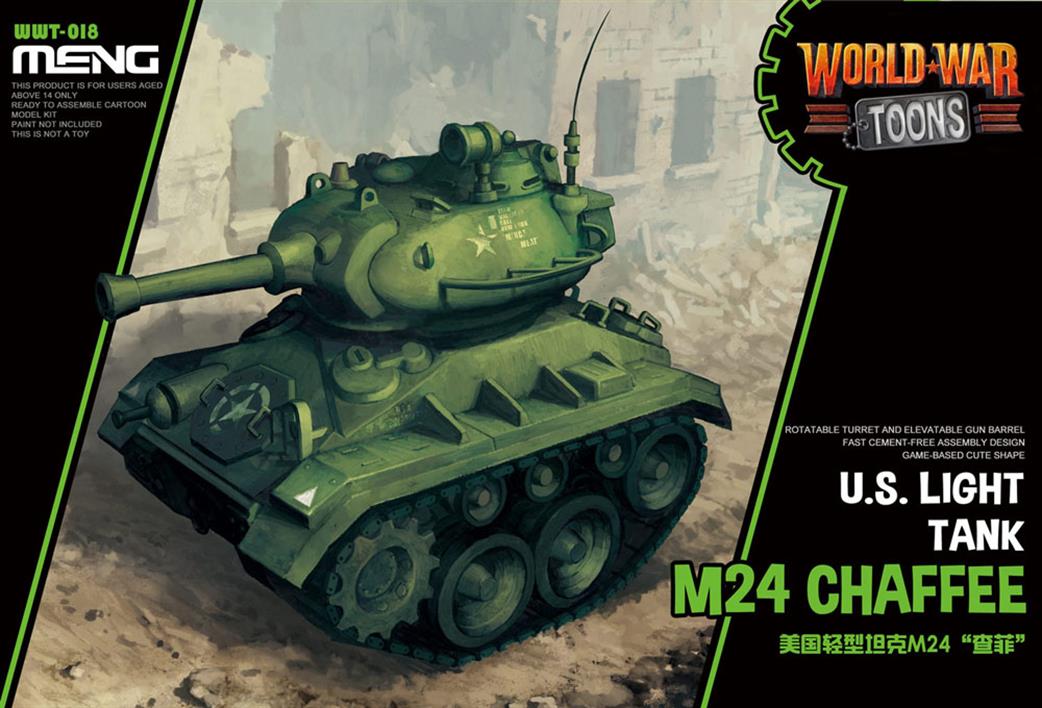 Meng WWT-018 World War Toon M24 Chaffee US Light Tank Kit