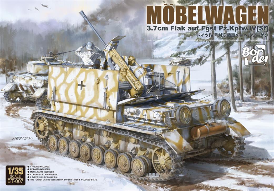 Border Models 1/35 BT-007 German WW2 Mobelwagon 3.7cm Flak auf Fgst PZ.KpfwIV.sf