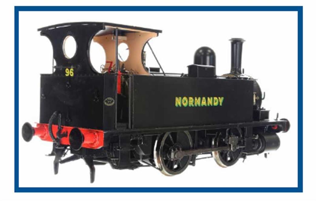 Dapol O Gauge 7S-018-001S SR 96 Normandy L&SWR B4 Class 0-4-0T Black Name in Sunshine Lettering Style As Preserved DCC Sound