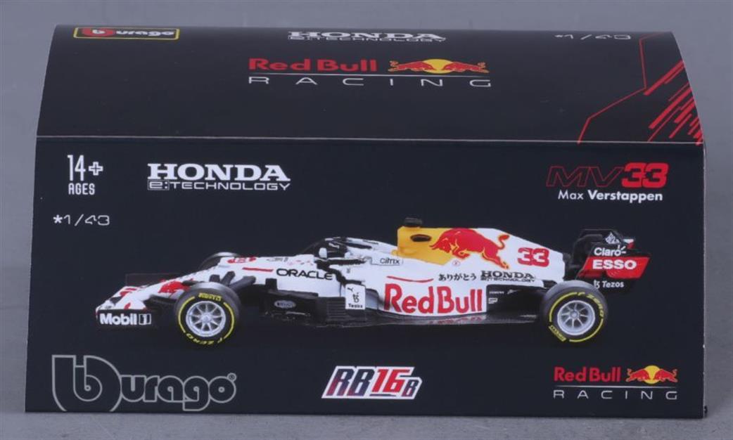 Burago 1/43 B18-38060 Red Bull Racing RB16B Special Livery Turkish GP 2021 #33 Max Verstappen