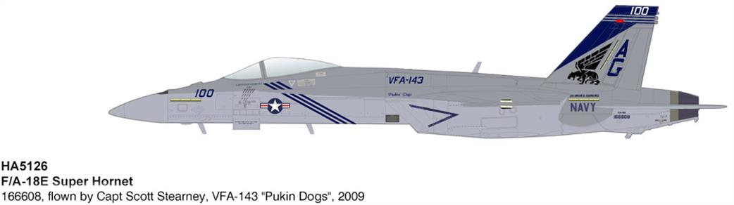 Hobby Master 1/72 HA5126 F/A-18E Super Hornet VFA-143 Pukin Dogs