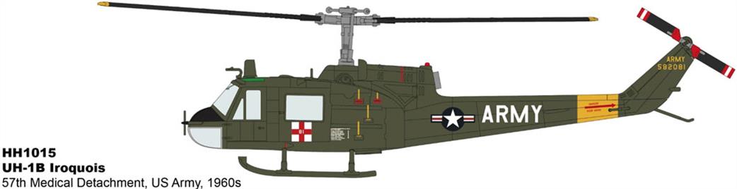 Hobby Master 1/72 HH1015 UH-1B Huey Iroquois Helicopter Model