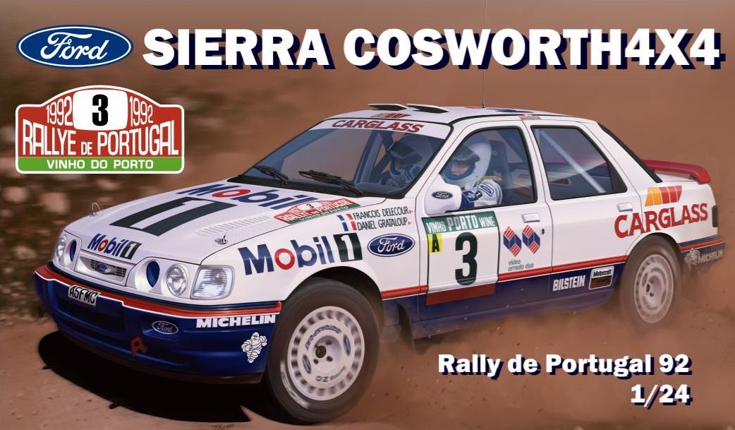 DM Model Kits 1/24 DM-K002 Ford Sierra Cosworth 4x4 Rally Portugal 1992 Kit