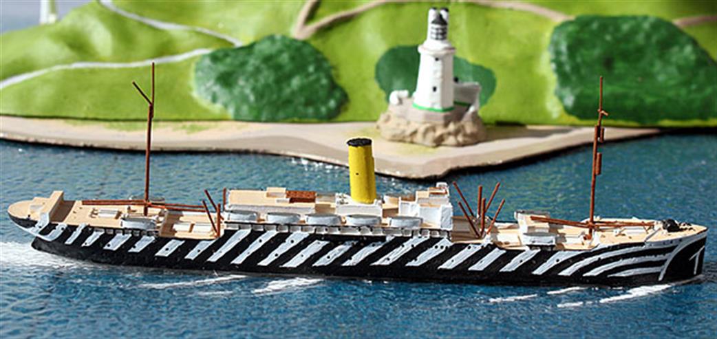 Coastlines 1/1200 CL-LJL06 HMT Euripides is a troopship in 1918 dazzle camouflage