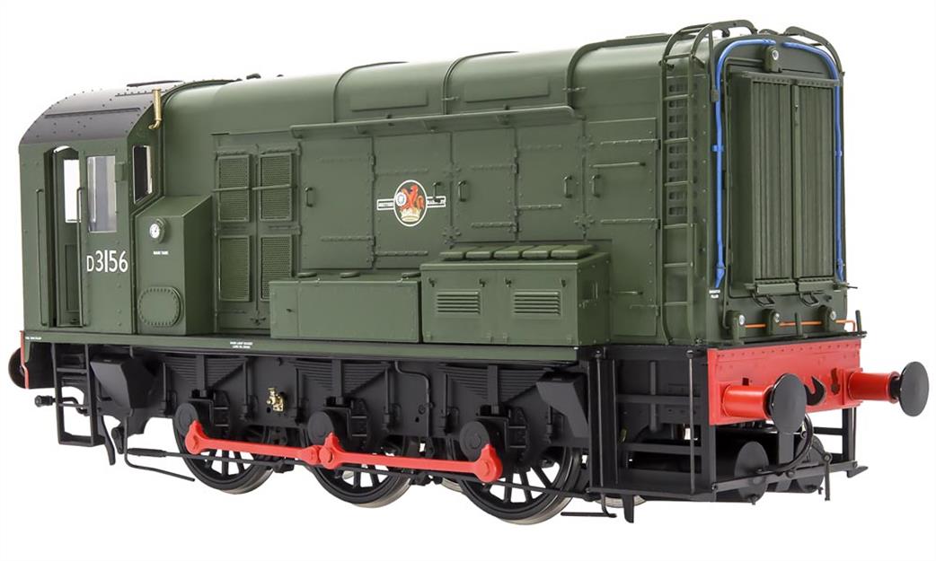 Dapol O Gauge 7D-008-018S BR D3156 Class 08 Shunter Green Late Crest No Warning Panels DCC & Sound