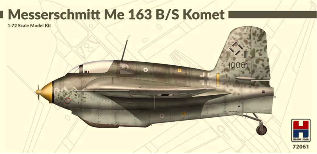 Hobby 2000 1/72 72061 Messerschmitt Me163B/S Komet Jet Aircraft Model kit