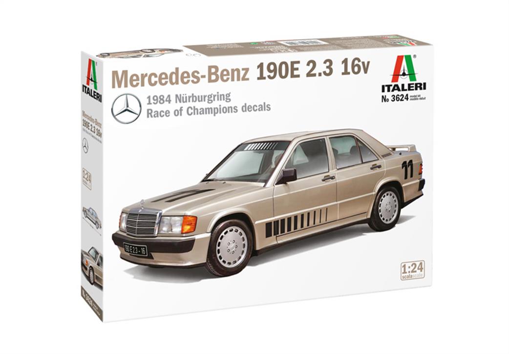 Italeri 1/24 3624 Mercedes Benz 190E 2.3 16v Saloon Car Model