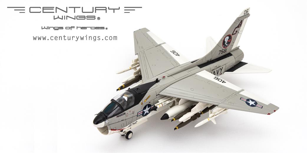 Century Wings 1/72 CW001644 F-8E Crusader US Marine Corp Death Angels DB8 1966 Diecast Aircraft Model