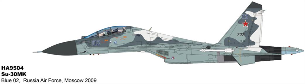 Hobby Master 1/72 HA9504 Su-30SM Blue 2 Russian Air Force 2009