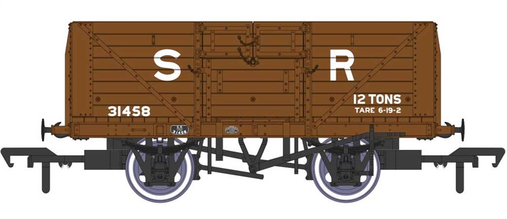 Rapido Trains OO 940003 SR 31458 Dia.1379 8 Plank Open Wagon SR Goods Brown Large Lettering