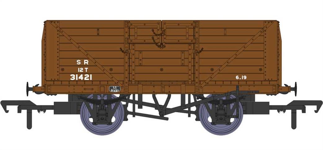 Rapido Trains OO 940013 SR 31421 Dia.1379 8 Plank Open Wagon SR Goods Brown Small Lettering