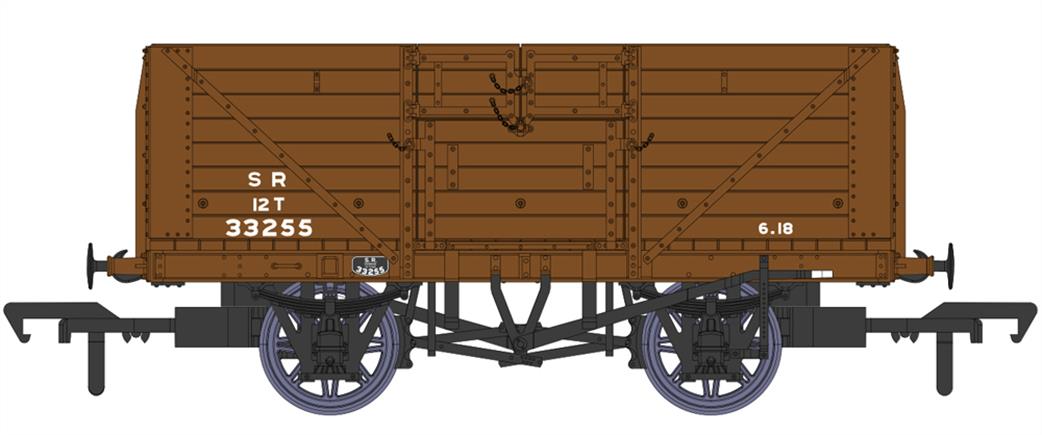 Rapido Trains OO 940014 SR 33255 Dia.1379 8 Plank Open Wagon SR Goods Brown Small Lettering