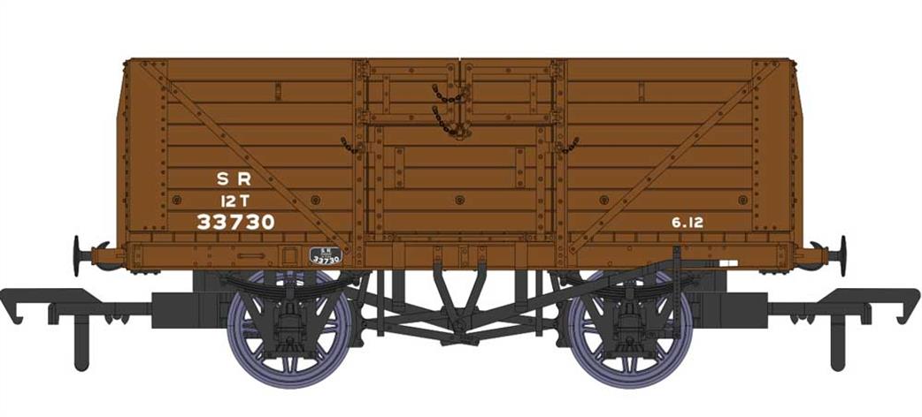 Rapido Trains OO 940015 SR 33730 Dia.1379 8 Plank Open Wagon SR Goods Brown Small Lettering