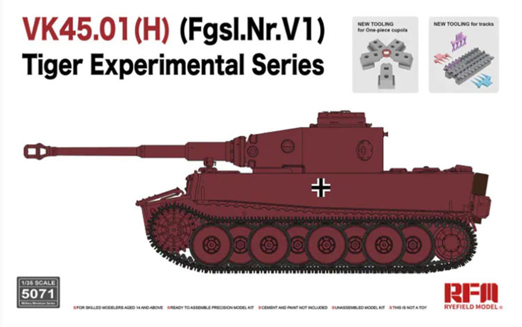 Rye Field Model 1/35 5071 German 35 VK45.01(H) (Fgsl.Nr.V1) Tiger Experimental Series